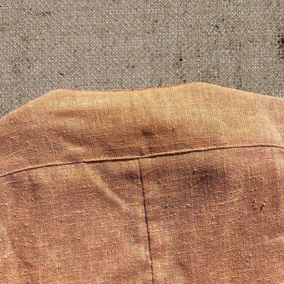 Vintage 1970s camel brown sleeveless vest buttons, light academia preppy - Picture 5 of 8